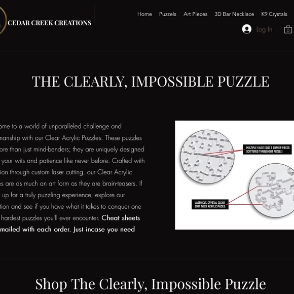 Clearly Impossible puzzle by Cedar Creek Creations 500 pieces - Picture 4 of 6